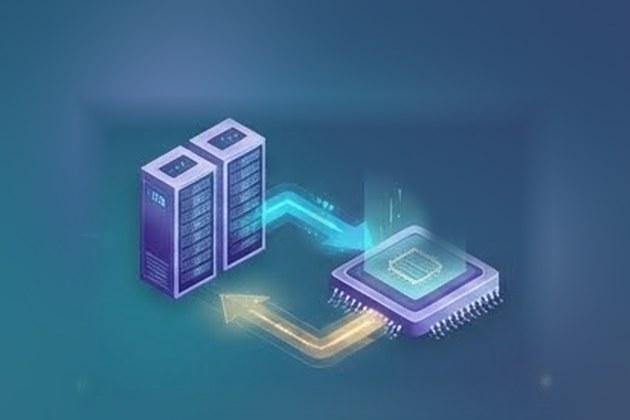 HPC racks exchanging data with a quantum processor